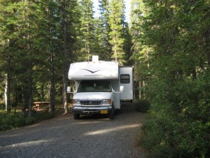 Our first night with the RV. Dry Creek State Park (5 miles north of Glennallen).