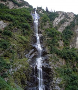 Bridal Veil Falls, along the highway to Valdez
