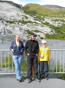 Chelsi, Nick, and Nathan at Worthington Glacier State Park