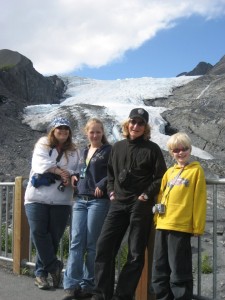 Kari, Chelsi, Nick, and Nathan at Worthington Glacier State Park