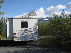 Our campsite at Blueberry Lake State Park