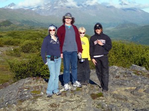 Chelsi, Michael, Nathan, and Nick at Blueberry Lake State Park