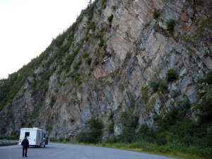 Rock face along side of Valdez Highway