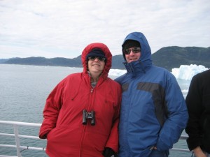 Kari and Michael near the Columbia Glacier