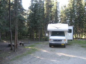 Our campsite at Harding Lake State Park. We spent Monday night here. Great view of the Lunar eclipse and Northern Lights from here Monday night.