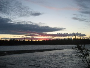 Sunset over the Nenana River