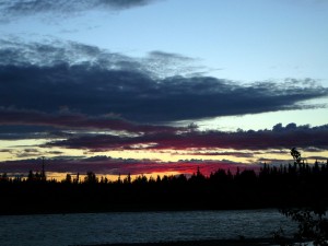 Sunset over the Nenana River